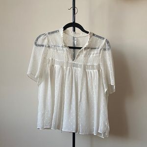Flouncy white Zara shirt